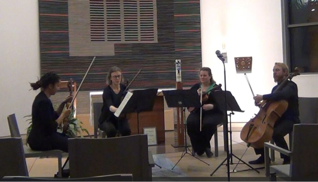 das Streichquartett „Quadrifolium“ - Violine 1 - Bianca Radke, Violine 2 - Tabea Merkel,Viola - Christiane Wichmann, Violoncello - Arne Böker 